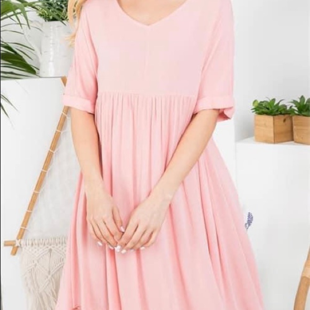 Mauve Baby Doll Dress